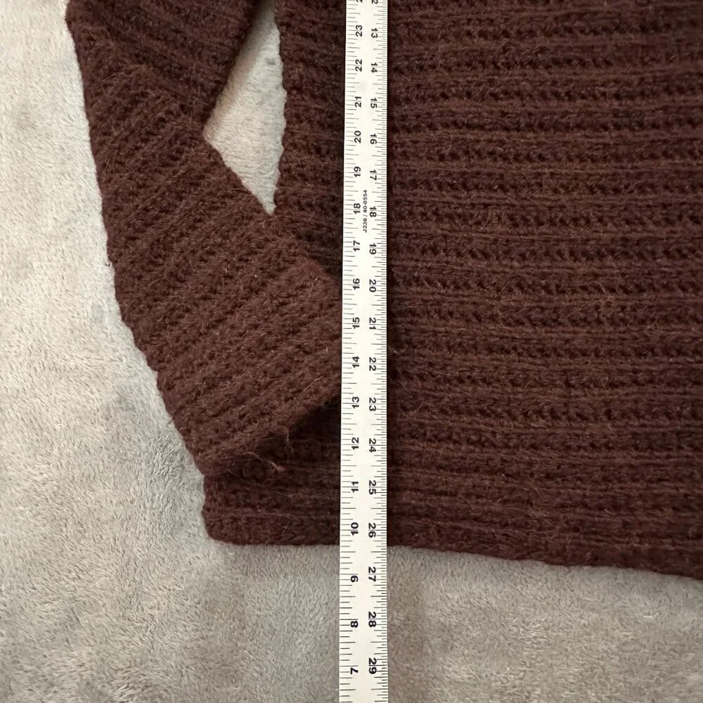 Vintage J. Crew Knit By Hand Alpaca Sweater Women's MEDIUM Fair Isle Mock Neck